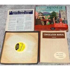 1962 Living Japanese - A Complete Language Course 4 LPs and 3 Language Books